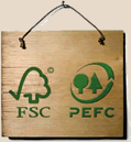 környezetbarát parketták fsc pefc logo